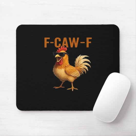 F-Caw-F Chicken Classic Aesthetic Design Mousepad (Mit Mouse)