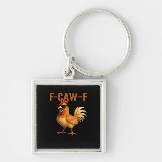 F-Caw-F Chicken Classic Aesthetic Design Schlüsselanhänger (Vorne)
