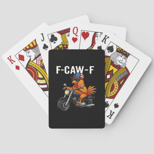 F-Caw-F Chicken Classic Aesthetic Graphic Spielkarten (Rückseite)