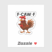 F-Caw-F Chicken Classic Aufkleber (Blatt)