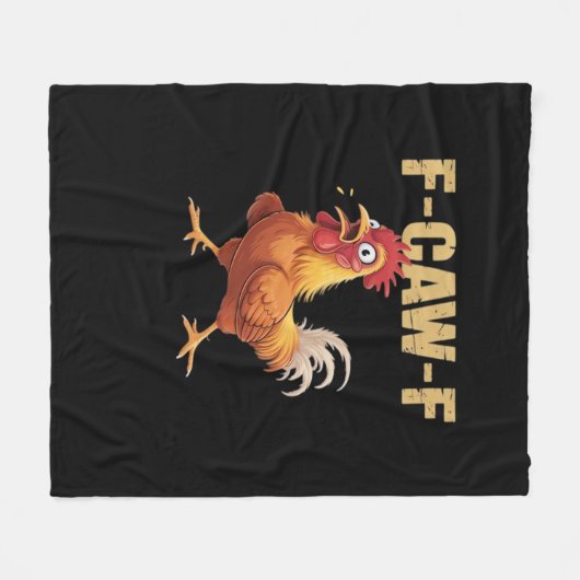 F-Caw-F Chicken Classic Basic Style Fleecedecke (Vorderseite (Horizontal))