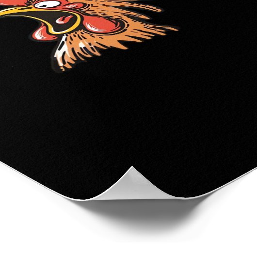 F-Caw-F Chicken Classic Cool Unique Poster (Ecke)