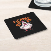 F-Caw-F Chicken Classic Cool Unique Rechteckiger Pappuntersetzer (angewinkelt)