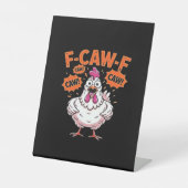 F-Caw-F Chicken Classic Cool Unique Sockelschild (Vorderseite)