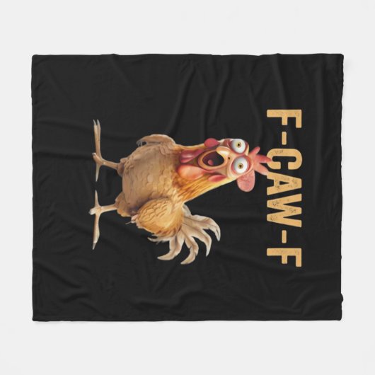F-Caw-F Chicken Classic Creative Casual Fleecedecke (Vorderseite (Horizontal))