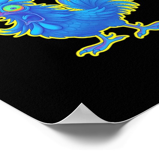 F-Caw-F Chicken Classic Creative Casual Poster (Ecke)