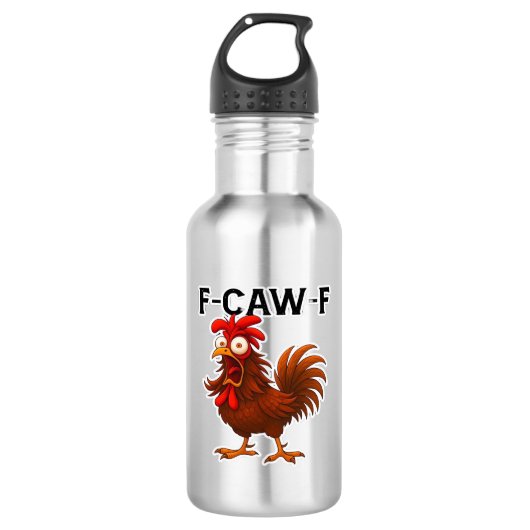 F-Caw-F Chicken Classic Edelstahlflasche (Vorderseite)