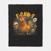 F-Caw-F Chicken Classic Minimal Clean Fleecedecke (Vorderseite)