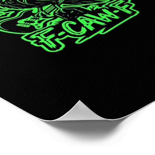 F-Caw-F Chicken Classic Minimal Clean Poster (Ecke)