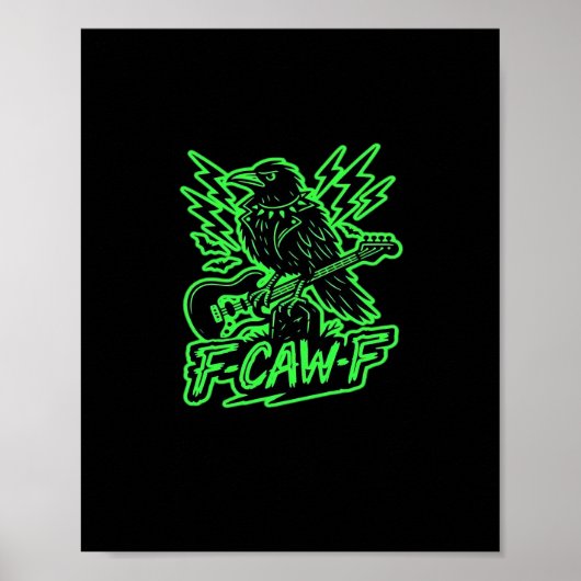 F-Caw-F Chicken Classic Minimal Clean Poster (Vorne)