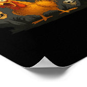 F-Caw-F Chicken Classic Minimal Clean Poster (Ecke)