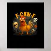 F-Caw-F Chicken Classic Minimal Clean Poster (Vorne)