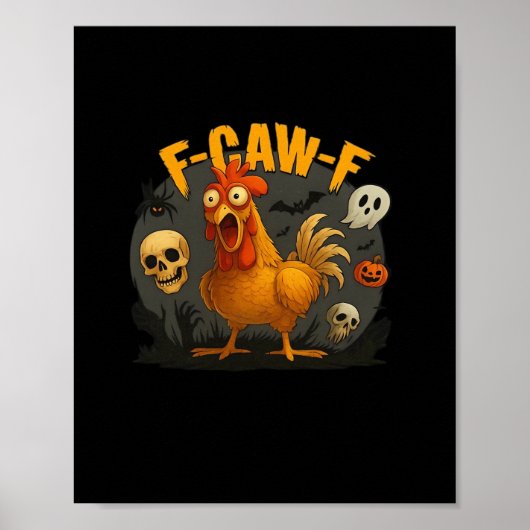 F-Caw-F Chicken Classic Minimal Clean Poster (Vorne)