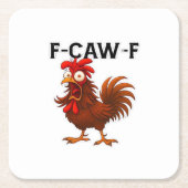 F-Caw-F Chicken Classic Rechteckiger Pappuntersetzer (Vorderseite)