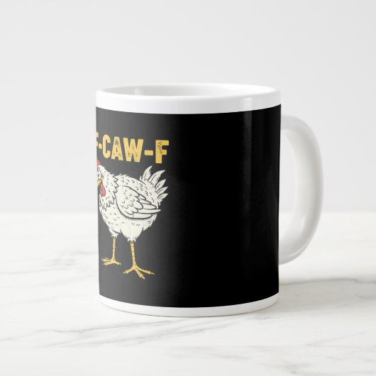 F-Caw-F Chicken Classic Retro Cool Jumbo-Tasse (Vorderseite Rechts)