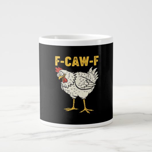 F-Caw-F Chicken Classic Retro Cool Jumbo-Tasse (Vorderseite)