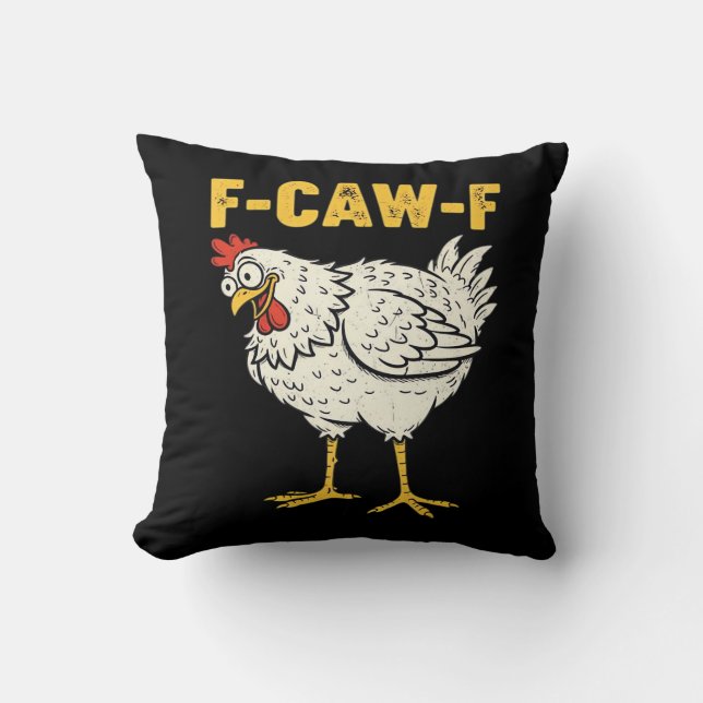 F-Caw-F Chicken Classic Retro Cool Kissen (Vorderseite)