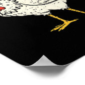 F-Caw-F Chicken Classic Retro Cool Poster (Ecke)