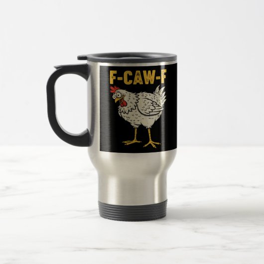 F-Caw-F Chicken Classic Retro Cool Reisebecher (Links)