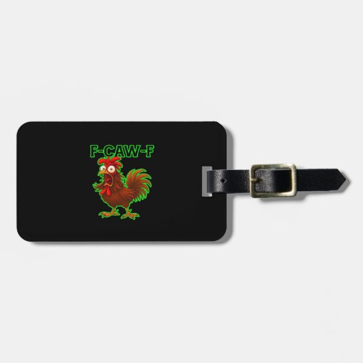F-Caw-F Chicken Classic Retro Grafik Gepäckanhänger (Vorderseite horizontal)