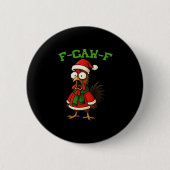 F-Caw-F Chicken Classic Retro Graphic Button (Vorderseite)