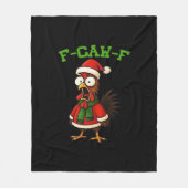 F-Caw-F Chicken Classic Retro Graphic Fleecedecke (Vorderseite)