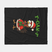 F-Caw-F Chicken Classic Retro Graphic Fleecedecke (Vorderseite (Horizontal))
