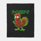 F-Caw-F Chicken Classic Retro Graphic Fleecedecke (Vorderseite)