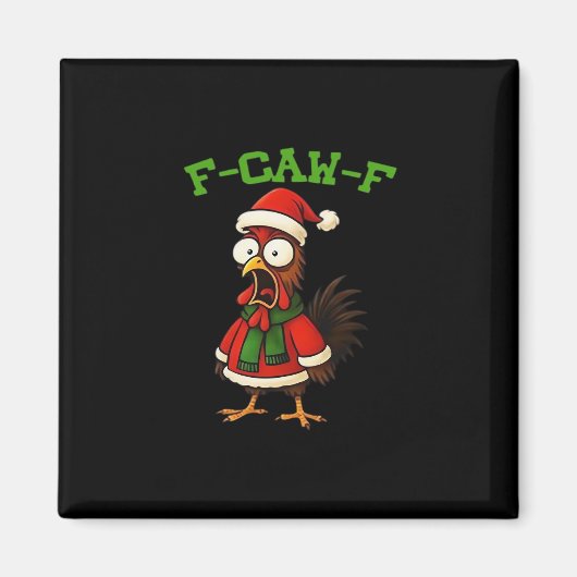 F-Caw-F Chicken Classic Retro Graphic Magnet (Vorne)