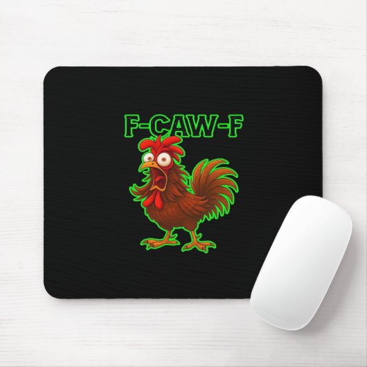 F-Caw-F Chicken Classic Retro Graphic Mousepad (Mit Mouse)