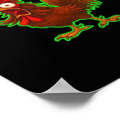 F-Caw-F Chicken Classic Retro Graphic Poster (Ecke)