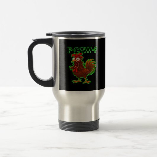 F-Caw-F Chicken Classic Retro Graphic Reisebecher (Links)