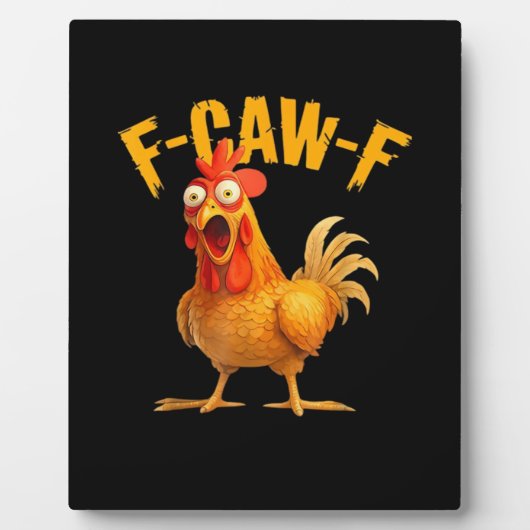 F-Caw-F Chicken Classic Retro-Stil Fotoplatte (Vorderseite)