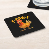 F-Caw-F Chicken Classic Retro-Stil Rechteckiger Pappuntersetzer (angewinkelt)
