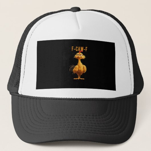 F-Caw-F Chicken Classic Retro-Stil Truckerkappe (Vorderseite)