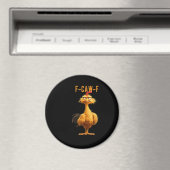 F-Caw-F Chicken Classic Retro Style Magnet (In Situ (Geschirrspüler))