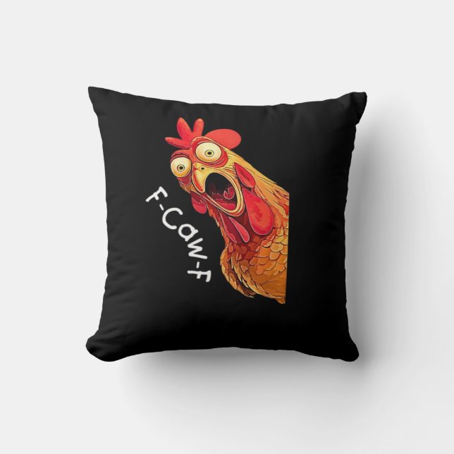 F-Caw-F-Chicken Classic Vintage Graphic Kissen (Vorderseite)