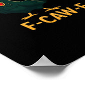 F-Caw-F Chicken Classic Vintage Style Poster (Ecke)