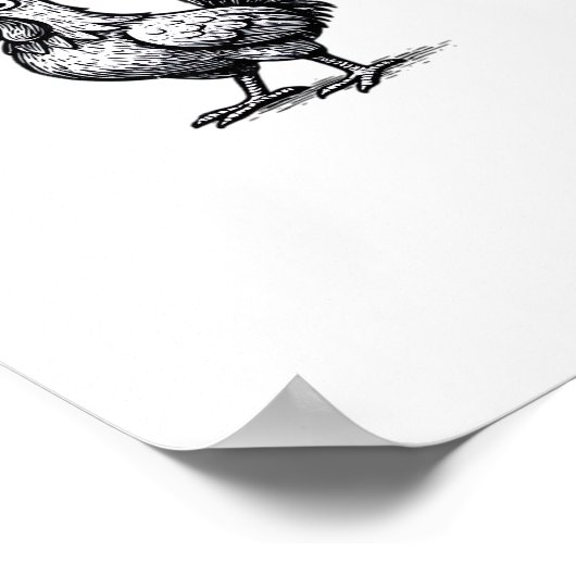 F-Caw-F Chicken Creative Casual Poster (Ecke)