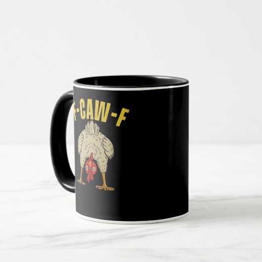 F-Caw-F-Chicken Essential Art Graphic Tasse (Vorderseite Links)
