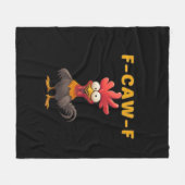 F-Caw-F-Chicken Essential Classic Ästhetisch Einzi Fleecedecke (Vorderseite (Horizontal))