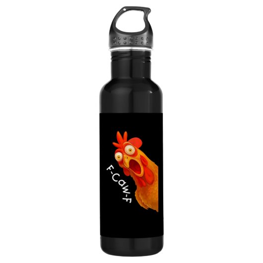 F-Caw-F Chicken Essential Classic Retro Edelstahlflasche (Vorderseite)