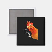 F-Caw-F Chicken Essential Classic Retro Magnet (Vorderseite/Rückseite)