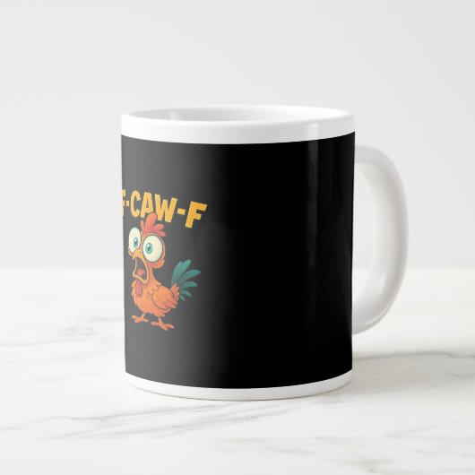 F-Caw-F Chicken Essential Creative Casual Jumbo-Tasse (Vorderseite Rechts)