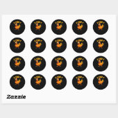 F-Caw-F-Chicken Essential Funny Quote Runder Aufkleber (Blatt)