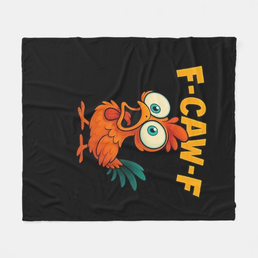 F-Caw-F Chicken Essential Funny Trendy Fleecedecke (Vorderseite (Horizontal))