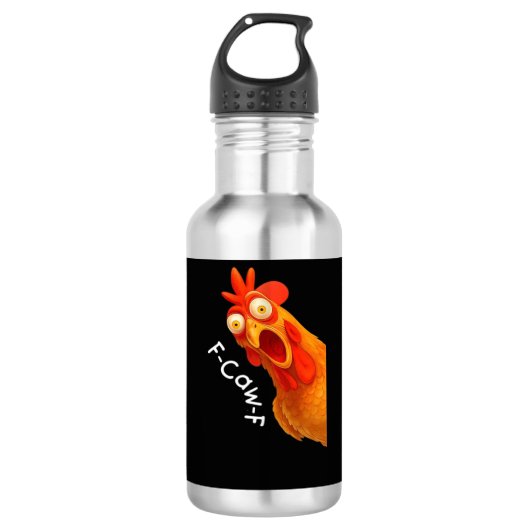 F-Caw-F Chicken Essential Minimal Clean Edelstahlflasche (Vorderseite)
