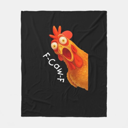 F-Caw-F Chicken Essential Minimal Clean Fleecedecke (Vorderseite)
