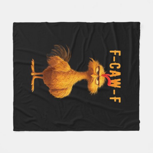 F-Caw-F-Chicken Essential Minimal Clean Fleecedecke (Vorderseite (Horizontal))