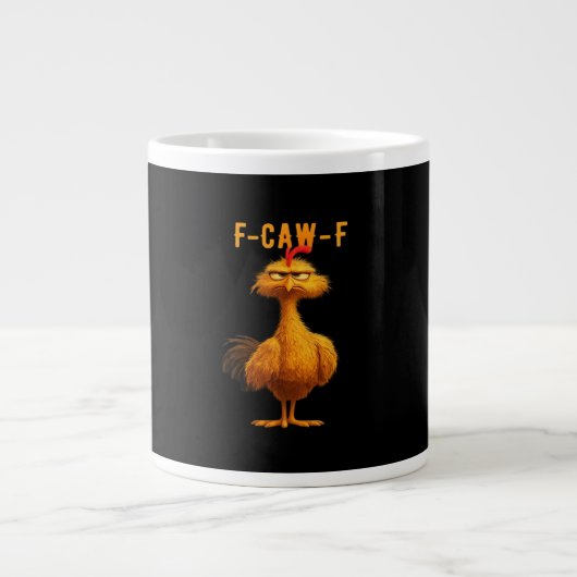 F-Caw-F-Chicken Essential Minimal Clean Jumbo-Tasse (Vorderseite)